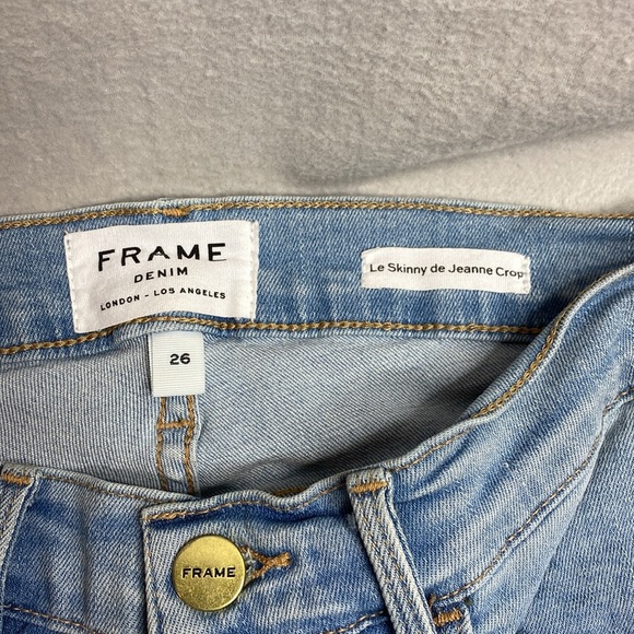 Frame Le Skinny De Jeanne crop blue jeans size 26 - Picture 2 of 9